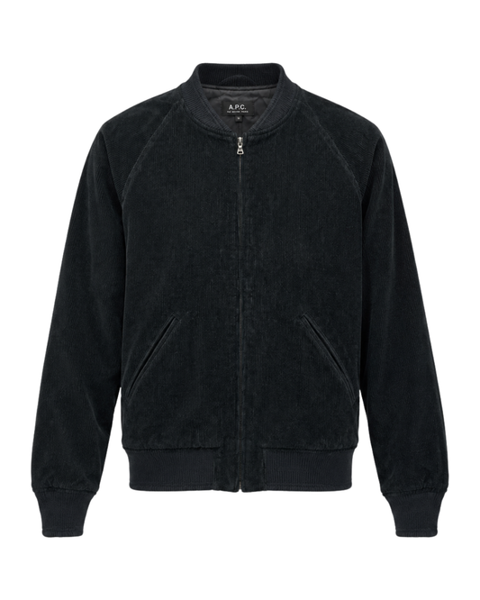 APC Black Corduroy Zip Up Jacket