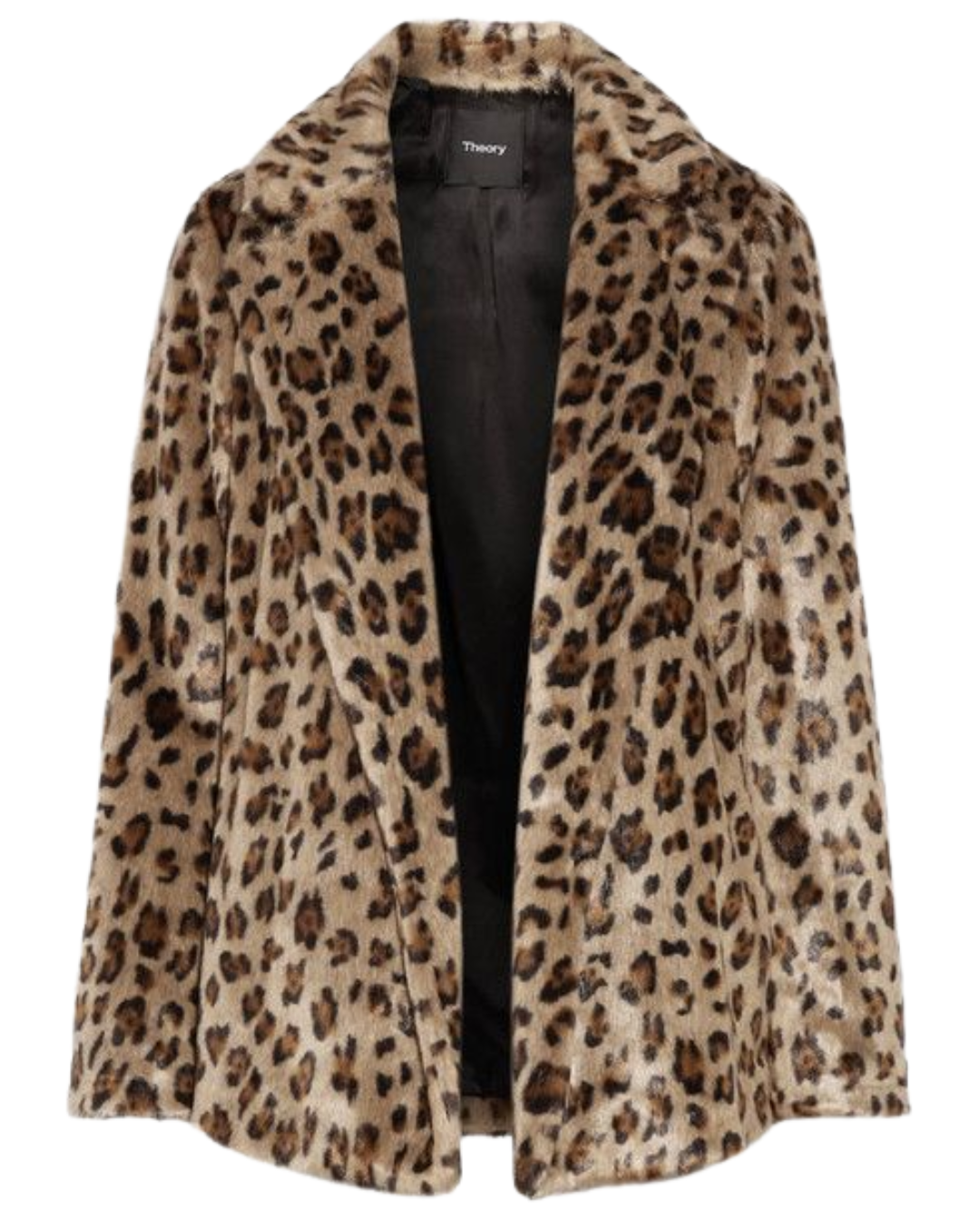Theory Leopard Faux Fur Coat