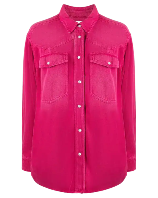 Isabel Marant Dark Pink Taniami Denim Shirt