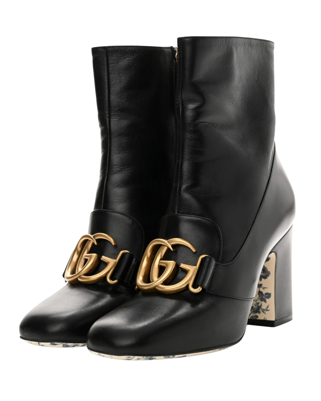 Gucci Black Leather Victoire Boots