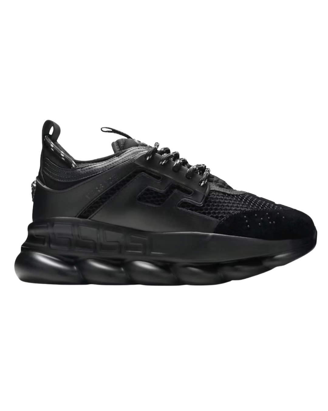 Versace Black Chain Reaction Platform Trainers