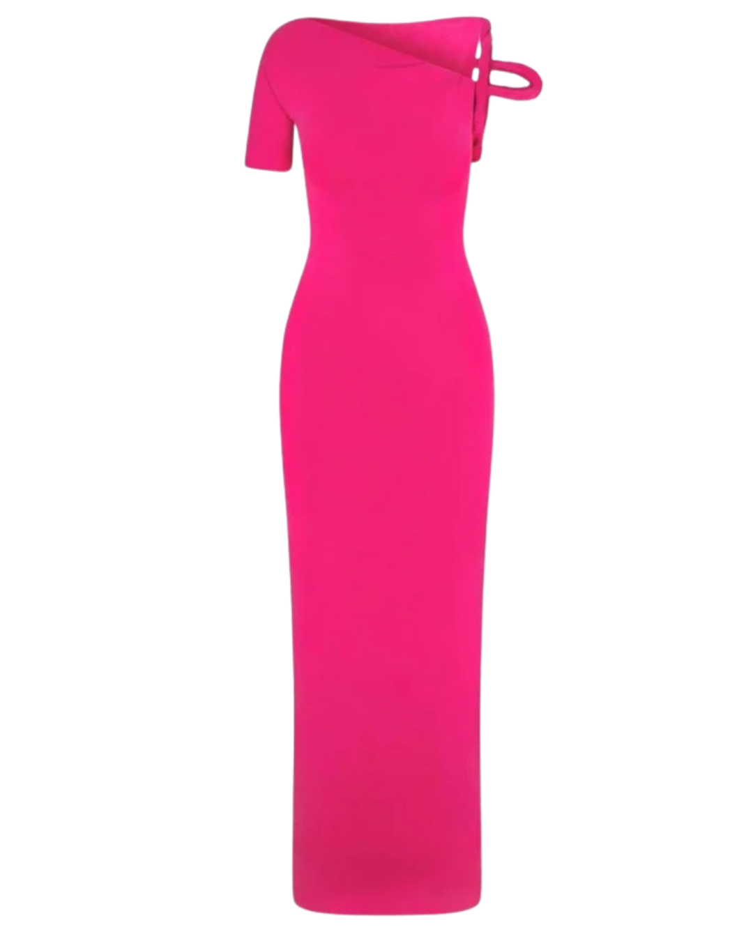 Khy Pink Twist Short Sleeve Maxi Dress