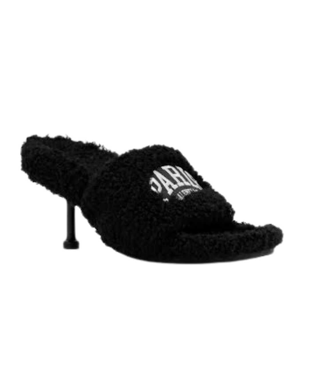 Balenciaga Black Fluffy Logo Heels
