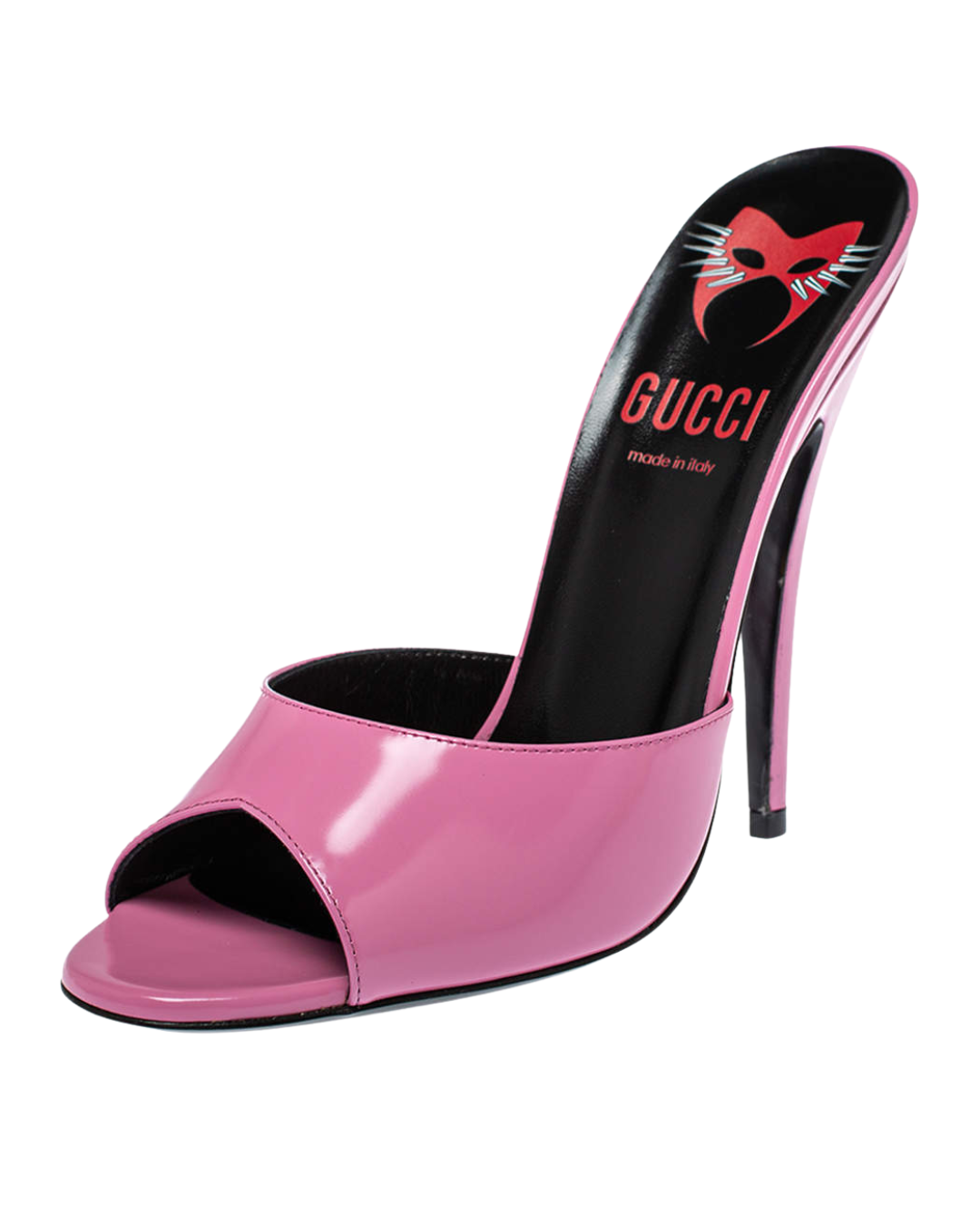 Gucci Regent Pink Peep Toe Mule Heels