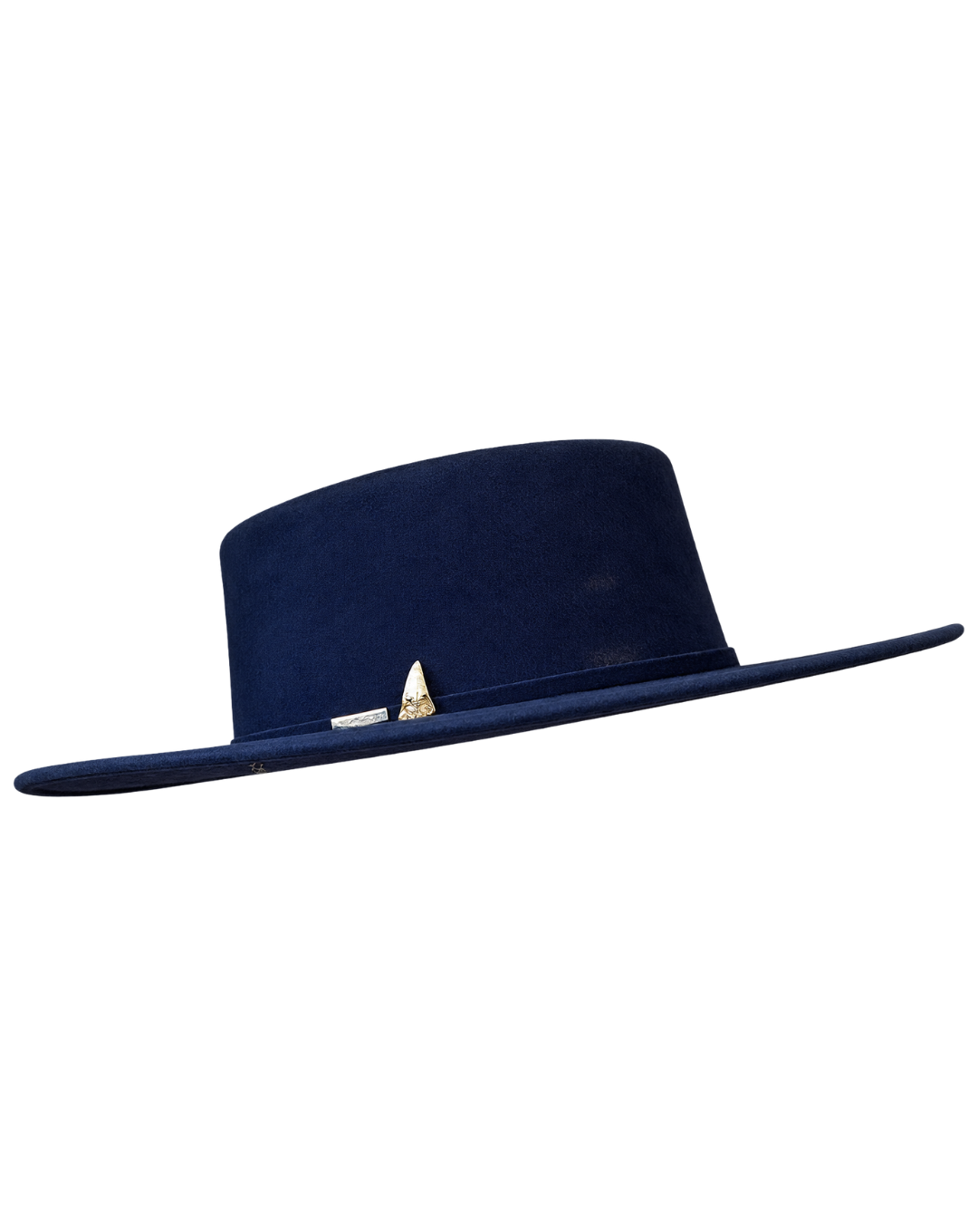 Agape Navy Blue Felt Fedora Hat
