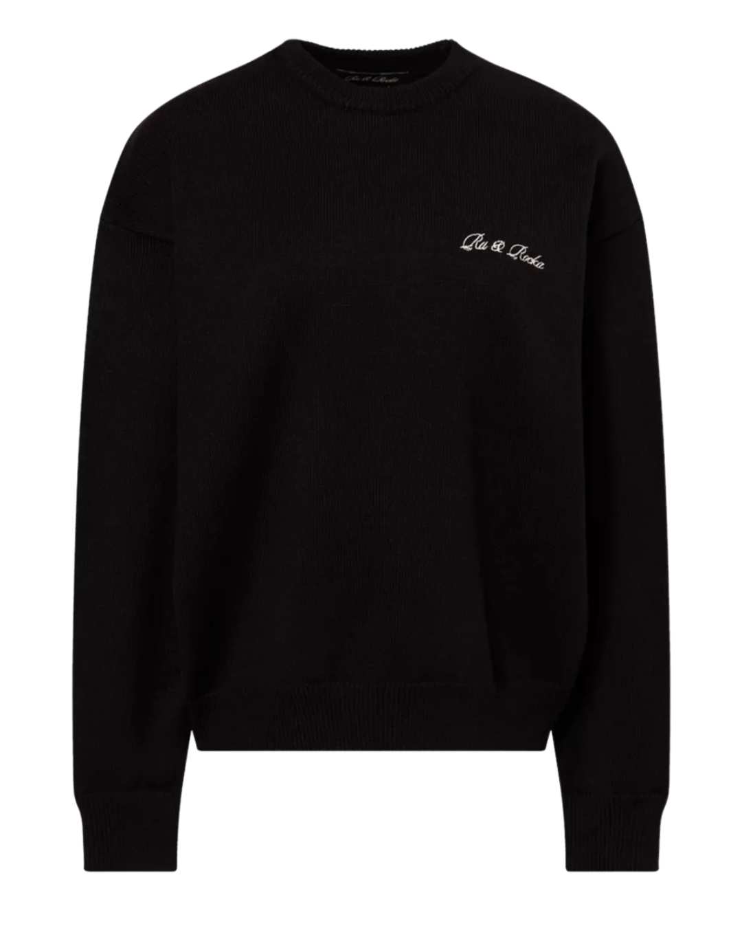 Ru & Rocka Black Round Neck Sweater
