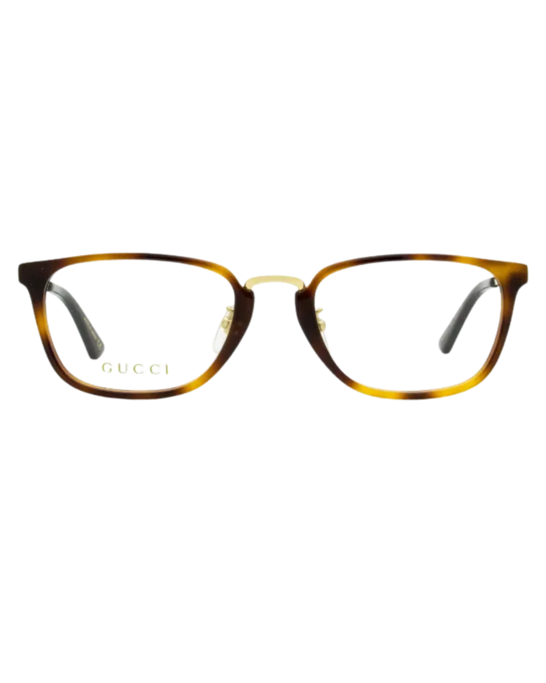 Gucci Brown Tortoiseshell Clear Lens Glasses