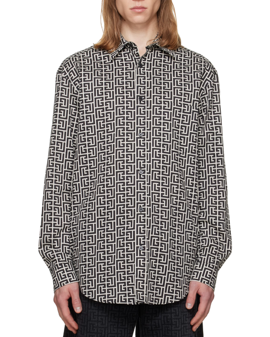 Balmain Monochrome Long Sleeve Shirt