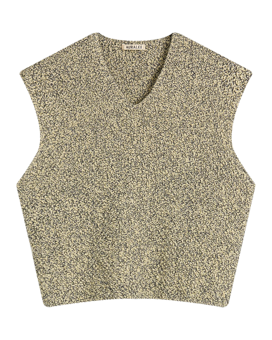 Auralee Knitted V Neck Sleeveless Vest
