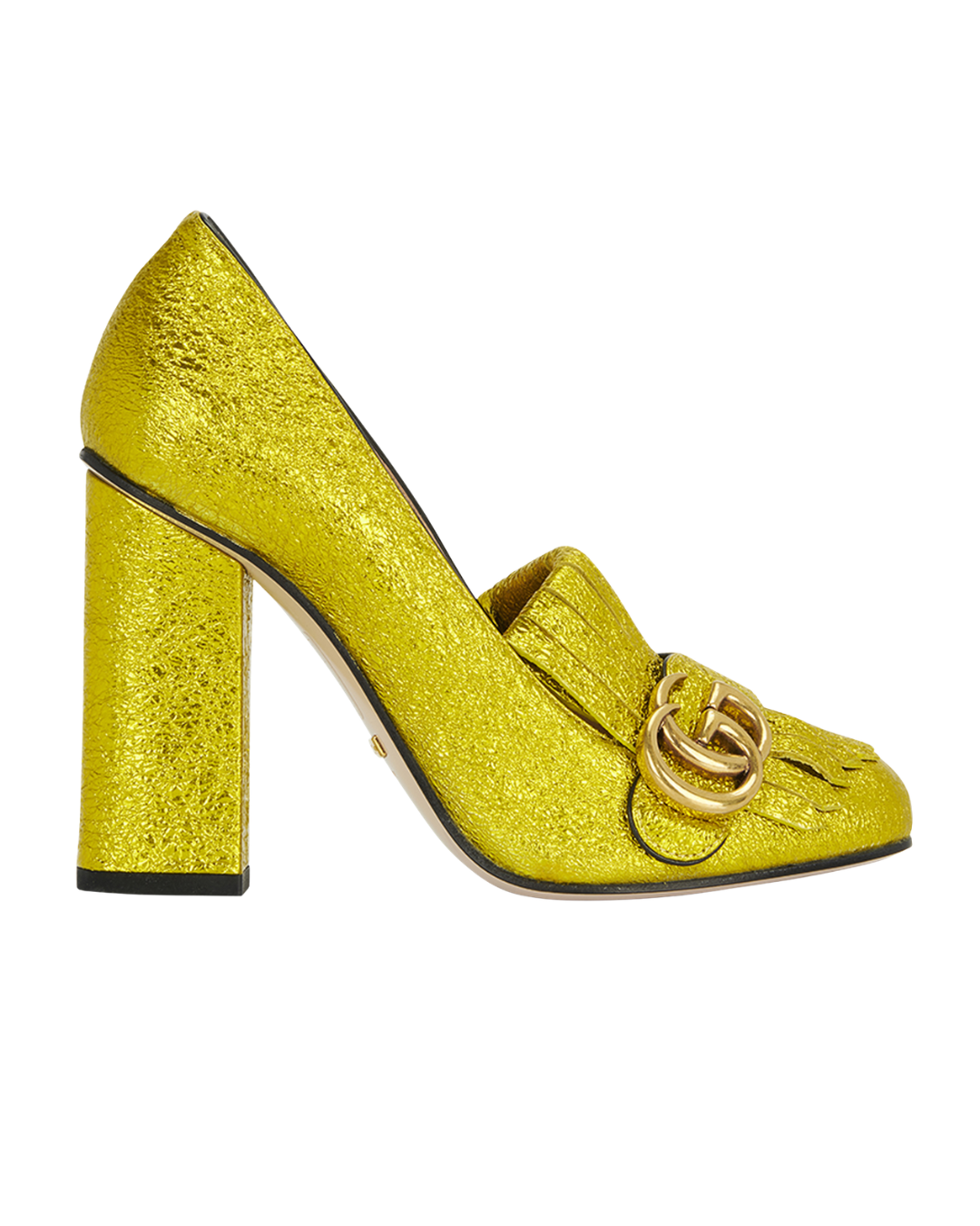 Gucci Gold Gallassia Block Heels