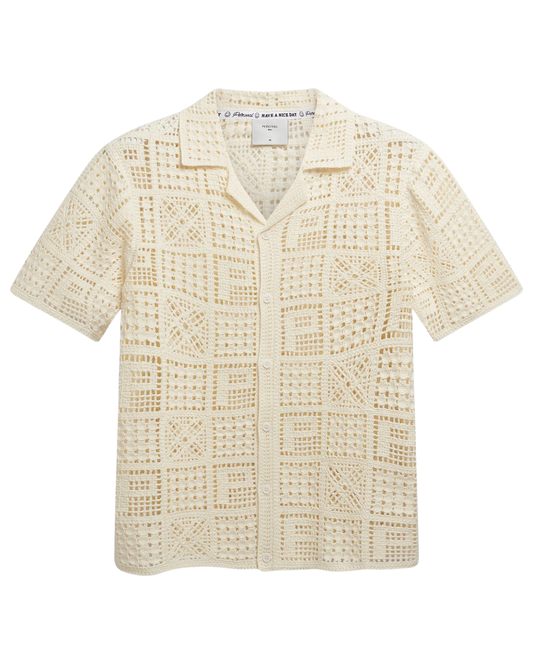 Percival Cream Crochet Shirt