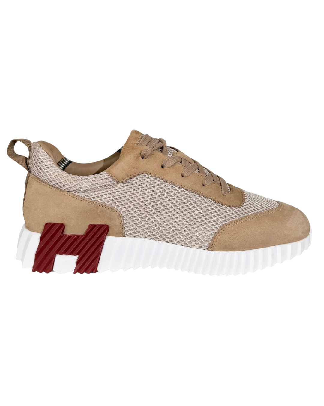 Hermes Bouncing Beige Burgundy Trainers