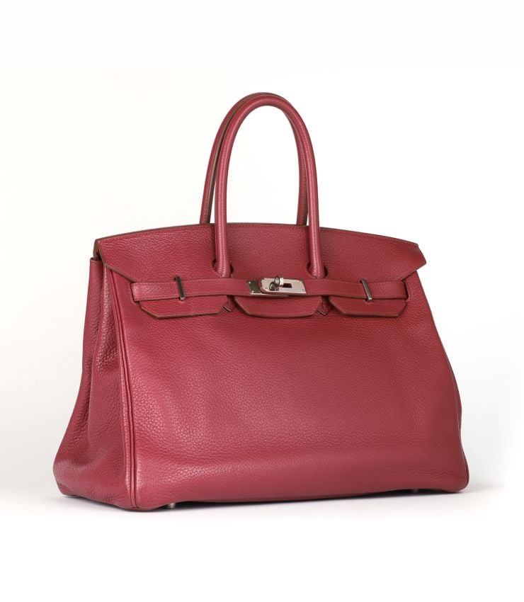 Hermès Rubis Clemence Leather Birkin 35cm Retourne