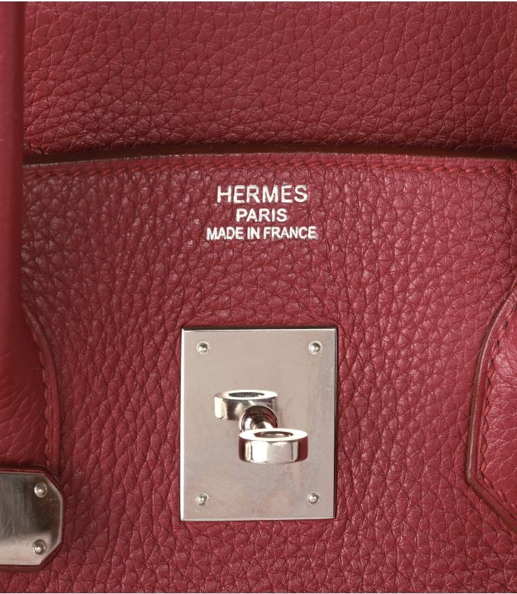 Hermès Rubis Clemence Leather Birkin 35cm Retourne