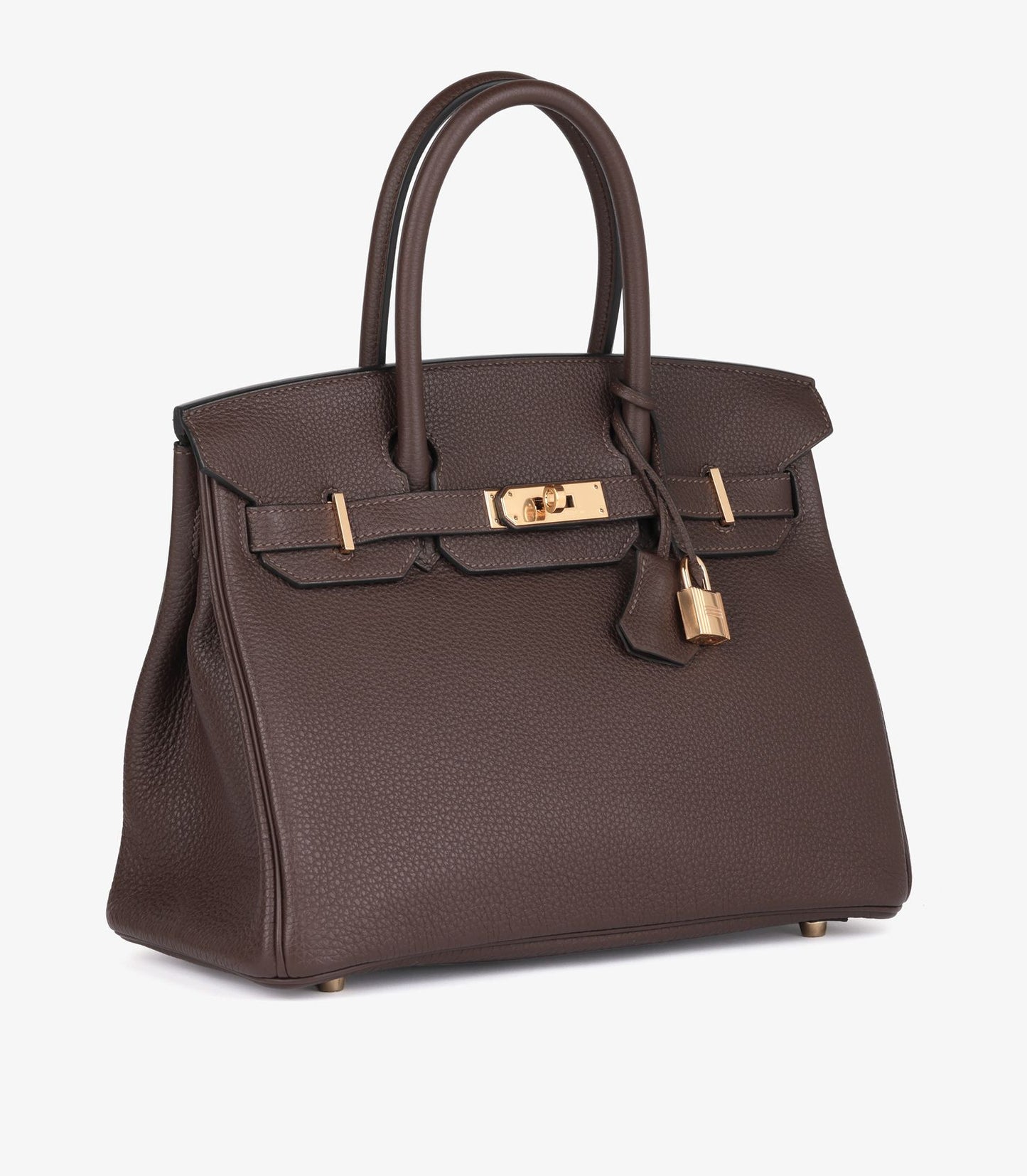 Hermès Chocolat Togo Leather Birkin 30cm Retourne