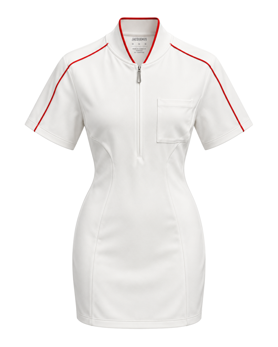 Jacquemus x Nike White Short Sleeve Open Back Mini Dress