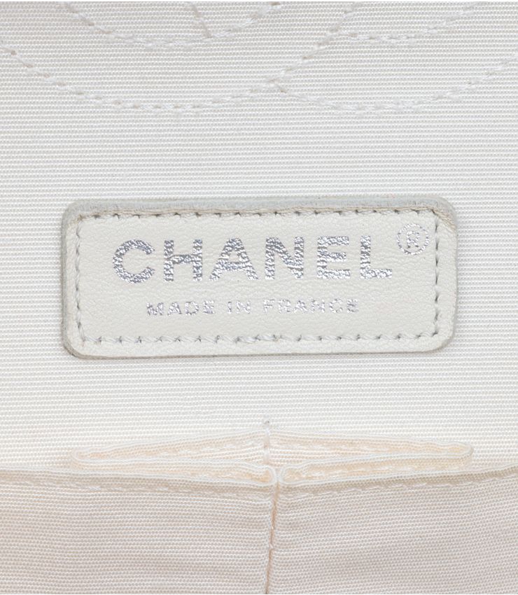 White Multicolour Quilted Lambskin Airlines Medium Classic Double Flap Bag