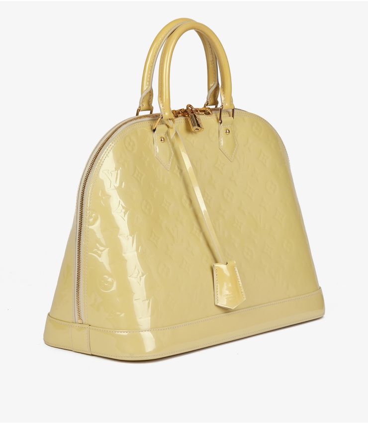 Louis Vuitton Blanc Corail Monogram Vernis Leather Alma GM