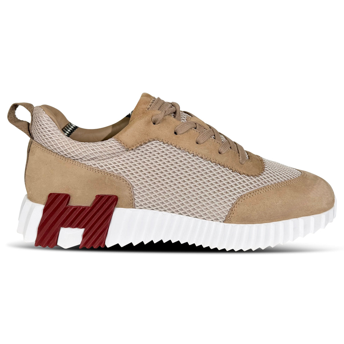 Hermes Bouncing Beige Burgundy Trainers