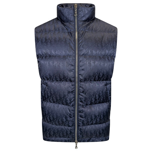 Dior Navy Blue Jacquard Oblique Gilet