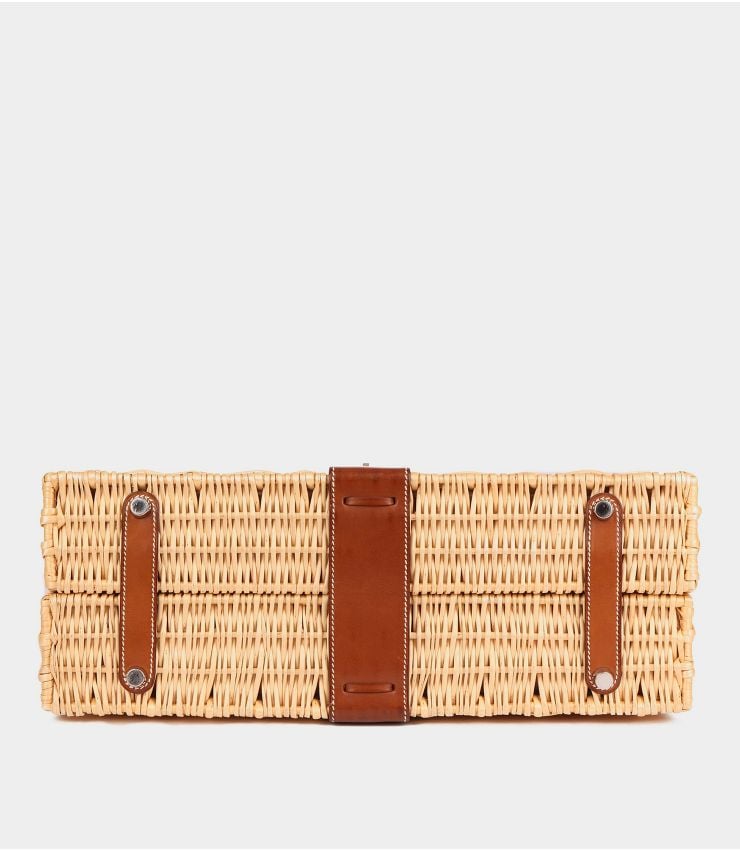 Hermès Barenia Leather & Wicker Kelly 35cm Picnic