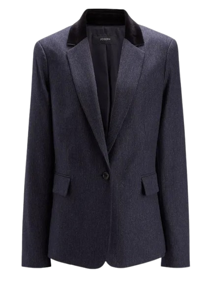 Joseph Prisca Small Stripe Navy Blazer (pre-owned)
