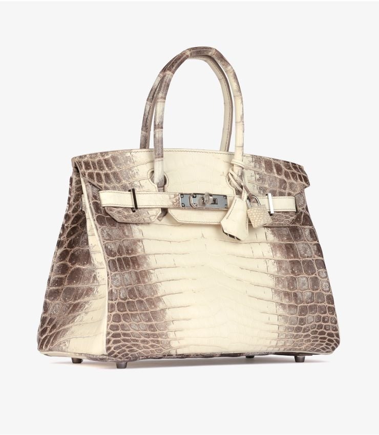 Hermès Blanc Himalaya Matte Niloticus Crocodile Leather Birkin 30cm Retourne