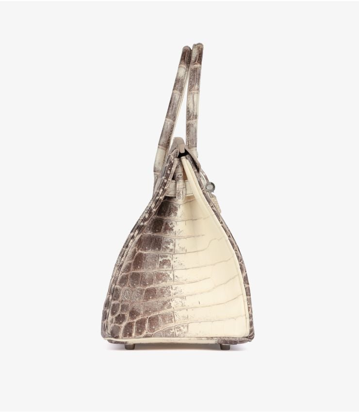 Hermès Blanc Himalaya Matte Niloticus Crocodile Leather Birkin 30cm Retourne