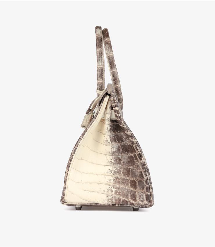 Hermès Blanc Himalaya Matte Niloticus Crocodile Leather Birkin 30cm Retourne