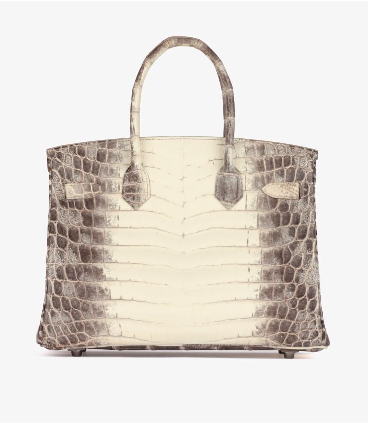 Hermès Blanc Himalaya Matte Niloticus Crocodile Leather Birkin 30cm Retourne