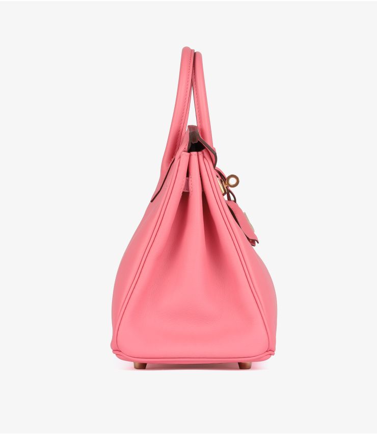 Hermès Rose Lipstick Swift Leather Birkin 25cm Retourne