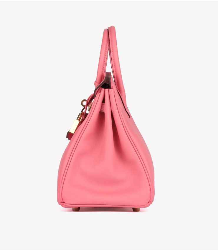 Hermès Rose Lipstick Swift Leather Birkin 25cm Retourne