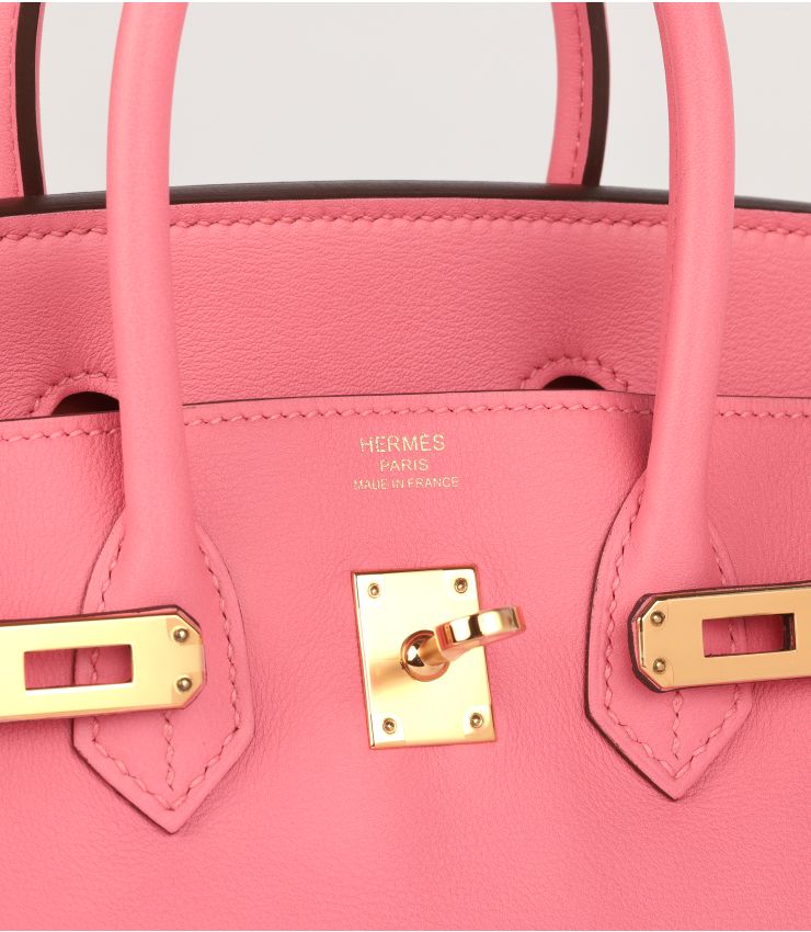 Hermès Rose Lipstick Swift Leather Birkin 25cm Retourne
