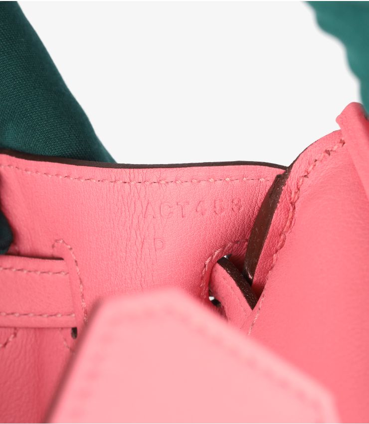 Hermès Rose Lipstick Swift Leather Birkin 25cm Retourne